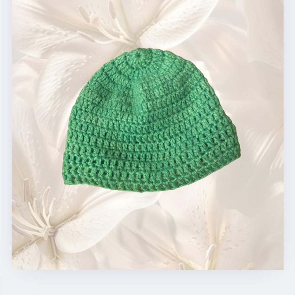 Green Crochet Beanie